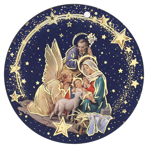 Decoraciones Navidad set 3 piezas de MDF Sagrada Familia 9 cm 2