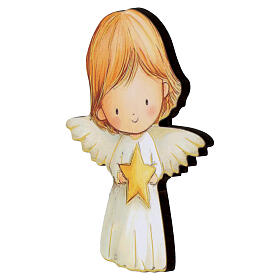 Imán en forma de angelito y estrellita MDF