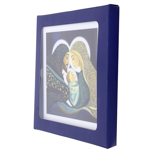 Modern Holy Family ceramic tile, 8x8 in 3