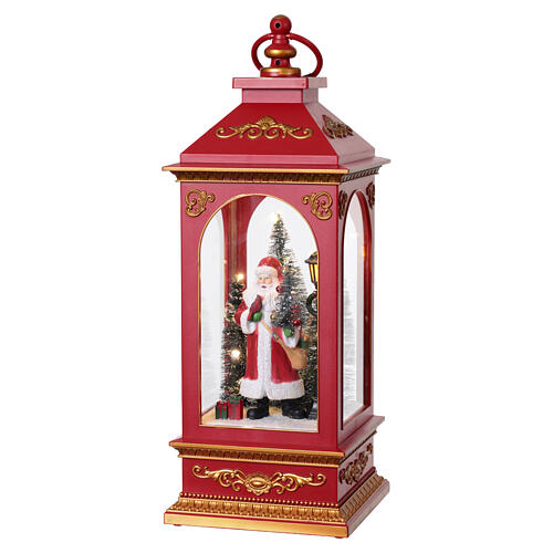 Linterna Decorativa Navideña con Papá Noel luces LED 40x15cm Bagutta Tendence 1