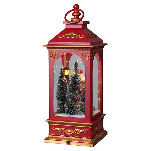 Lanterne décorative de Noël avec Père Noël lumières LED 40x15 cm Bagutta Tendence 6
