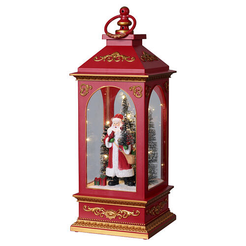 Lanterna decorativa de Natal com Pai Natal e luzes LED 40x15 cm Bagutta Tendence 3