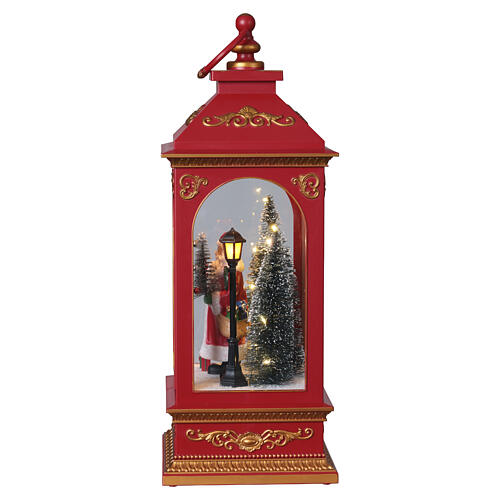 Lanterna decorativa de Natal com Pai Natal e luzes LED 40x15 cm Bagutta Tendence 4