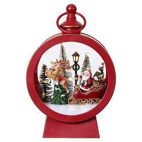 Lanterna a cerchio babbo Natale in slitta 40x10cm Bagutta Tendence