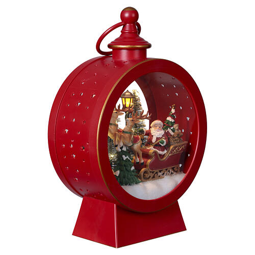 Lanterna a cerchio babbo Natale in slitta 40x10cm Bagutta Tendence 3