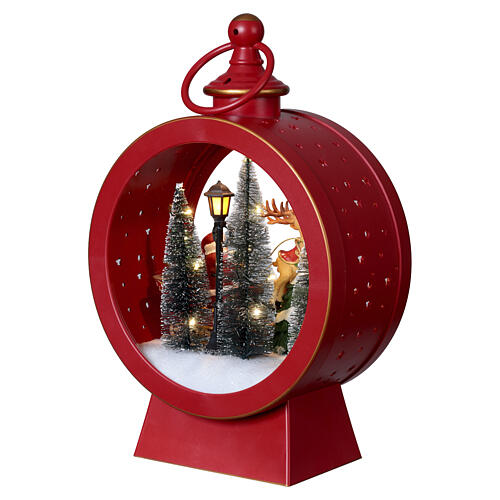 Lanterna a cerchio babbo Natale in slitta 40x10cm Bagutta Tendence 6