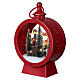 Christmas Lantern with Santa Claus in Sleigh Circle 40x10cm Bagutta Tendence s6