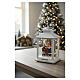 White Christmas lantern with carolers and lighting 20x10cm Bagutta Tendence s2