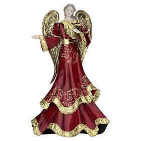 Christmas angel with draped metal gown, 22 in, Bagutta Tendence
