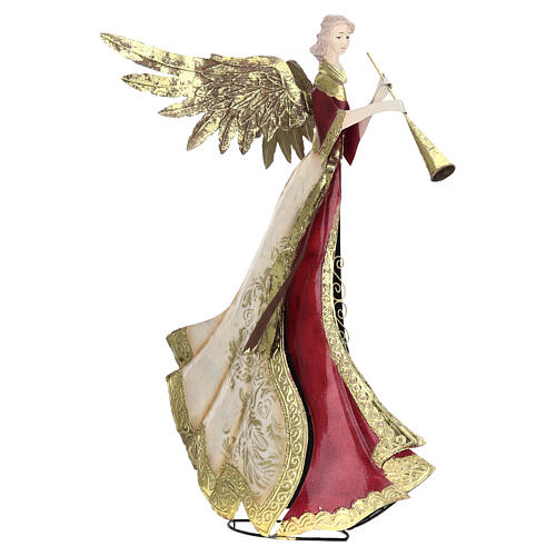 Couple d'anges avec trompettes en métal Bagutta Tendence 46 cm 3