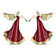 Couple d'anges avec trompettes en métal Bagutta Tendence 46 cm s5