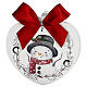 Decoração natalina Thilia coração 10x10 cm com boneco de neve s1