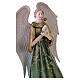 Stylized Christmas angel with dove, 40 cm metal nativity s2