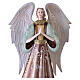 Stylized metal Christmas angel with joined hands for nativity, 40 cm s2