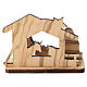 Presepe legno 5 cm con capanna e Sacra Famiglia stampata s4