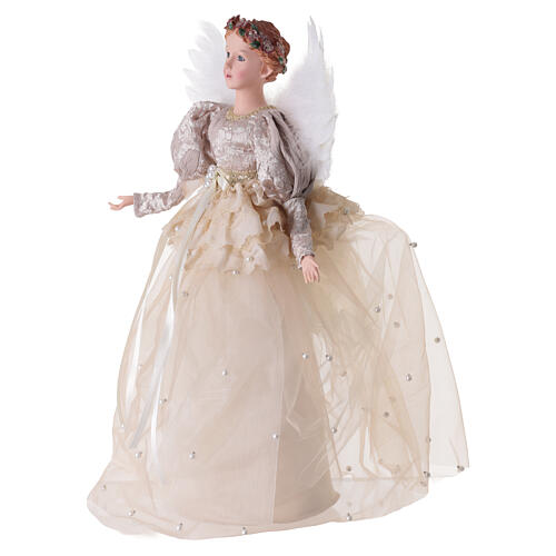 Christmas tree topper: fabric angel, 20x12 in 3