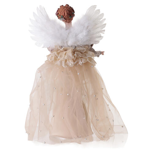 Ponteira Anjo de Natal em tecido 50x30 cm 5