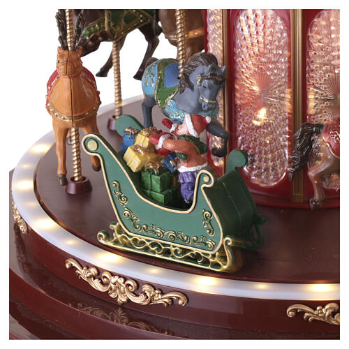 Christmas carousel with LED lights and motion, 18x16 in 5