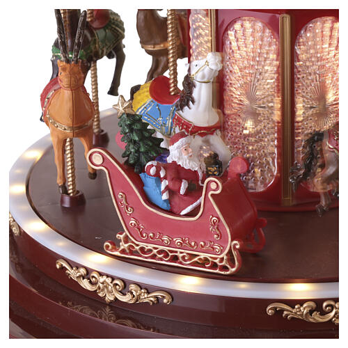 Carrusel navideño 45x40 cm luces led y movimiento 3