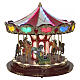 Carrousel de Noël 45x40 cm lumières LED et mouvement s6