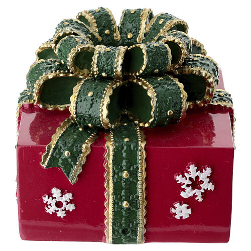 Pacco regalo 10x10x10 cm portacandela 20 mm rosso 3