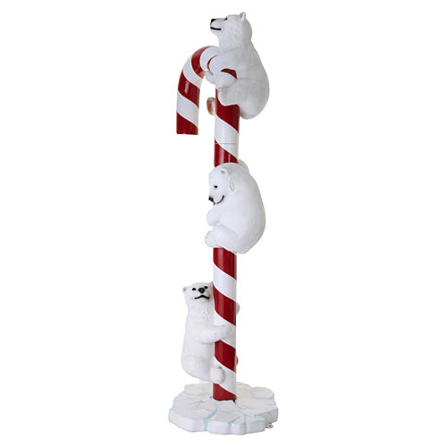 Bastón de caramelo navideño con osos polares 240 cm 6