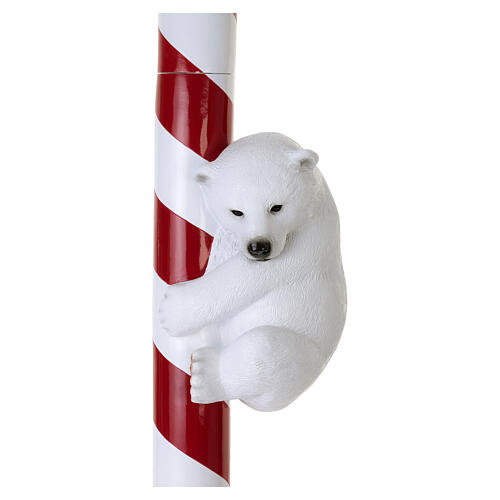 Christmas candy cane with polar bears, 240 cm 7