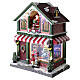 Pueblo tienda de juguetes navideño animado LED 40x35x20 cm s3