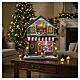 Animated LED Christmas toy shop village, 40x35x20 cm s2