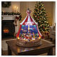 Big-top circus carousel for Christmas village with LED lights and movement, 18x14 in s2