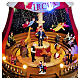 Carrusel con carpa de circo navideño led y movimiento 45x35 cm s3