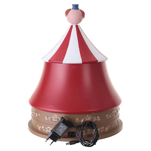 Carrousel chapiteau de cirque de Noël avec éclairage LED et mouvement 45x35 cm 6