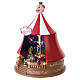 Carrousel chapiteau de cirque de Noël avec éclairage LED et mouvement 45x35 cm s4