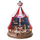 Carrossel tenda de circo natalino com LEDs e movimento 45x35 cm s1
