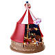 Carrossel tenda de circo natalino com LEDs e movimento 45x35 cm s5