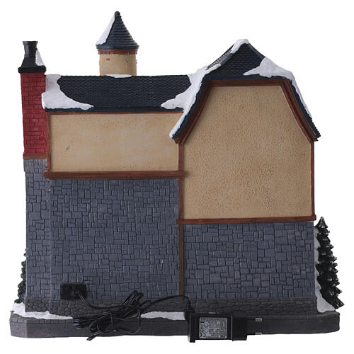 Negozio animato giocattoli natalizio melodia e luci 40x40x20 cm 5