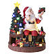 Animated Christmas music box: Santa Claus with toys and LED lights, 16x16 in s1