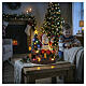 Animated Christmas music box: Santa Claus with toys and LED lights, 16x16 in s2