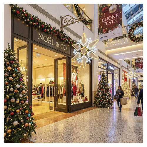 Estrela luminosa de Natal luz LED branca 80x70 cm 2