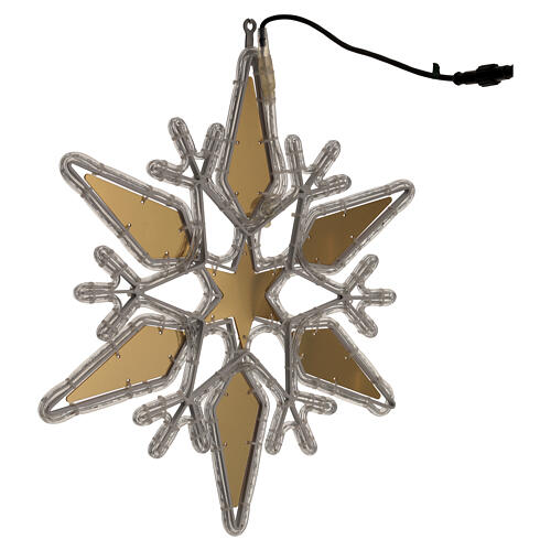 Estrela luminosa de Natal luz LED branca 80x70 cm 3