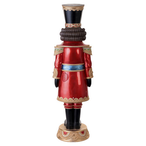 Christmas nutcracker in red and gold royal uniform with LED lights, 60x18x16 in 9