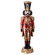 Christmas nutcracker in red and gold royal uniform with LED lights, 60x18x16 in s1