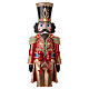 Christmas nutcracker in red and gold royal uniform with LED lights, 60x18x16 in s6