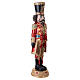 Christmas nutcracker in red and gold royal uniform with LED lights, 60x18x16 in s7