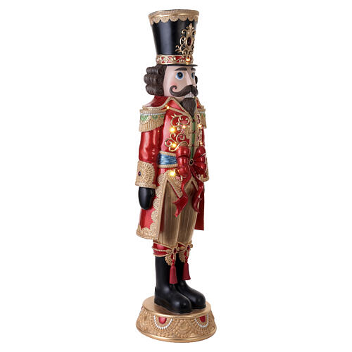 Christmas Nutcracker with Royal Red and Gold Costume, LED Lights 150x46x39 cm 7