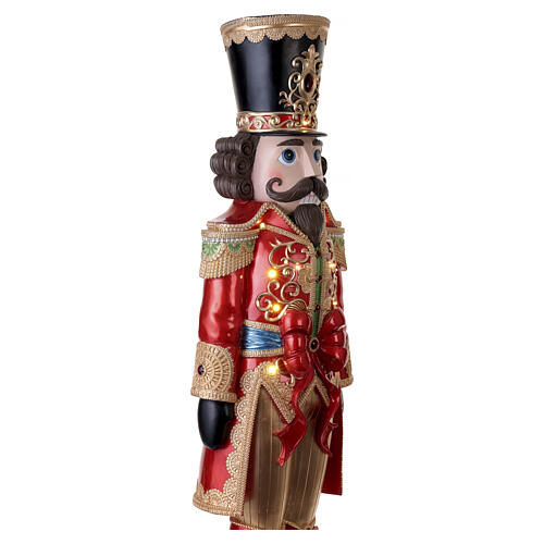 Christmas Nutcracker with Royal Red and Gold Costume, LED Lights 150x46x39 cm 8