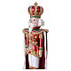 Christmas nutcracker soldier with regal fabric cape, 60x20x16 in s6