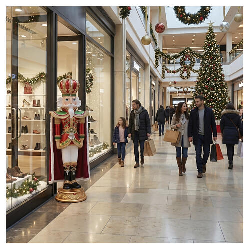 Soldat casse-noisette de Noël, manteau royal en tissu, 150x50x40 cm 2