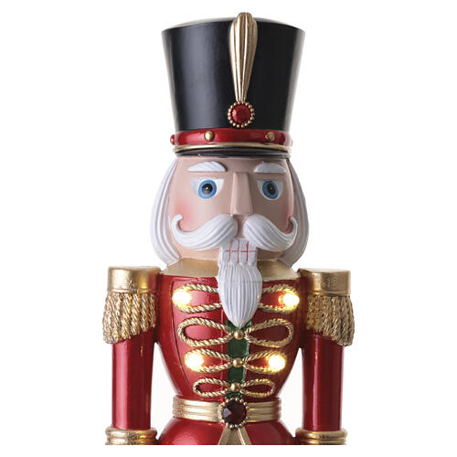 Christmas nutcracker with LED lights, 20x6 in 3
