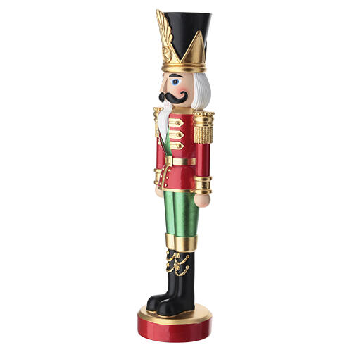 Casse-noisette de Noël plumet doré uniforme rouge 30x5 cm 4